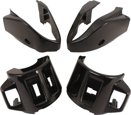 Edge coverset voor stuurschakelaar links + rechts - vespa primavera sprint - glanzend zwart