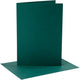 Kaarten en enveloppen, afmeting kaart 12,7x17,8 cm, afmeting envelop 13,3x18,5 cm, 230 gr, donkergroen, 4 set 1 doos