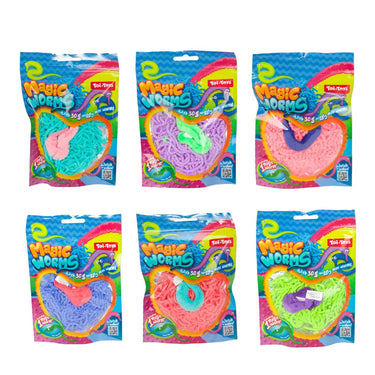 Toi-toys magische worm 15cm met mini wormpjes 30gr