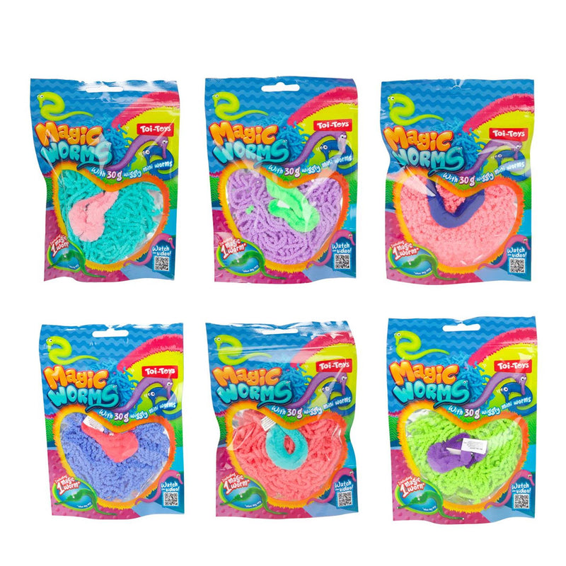 Afbeelding laden in galerijviewer, Toi-toys magische worm 15cm met mini wormpjes 30gr

