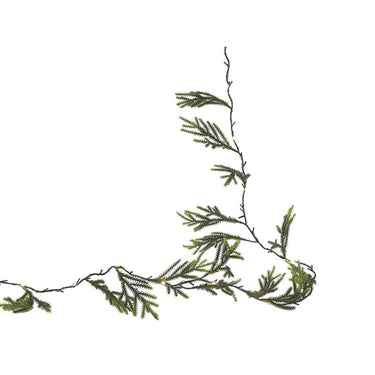 Svenska living guirlande conifer green 20led 190cm 2xaa