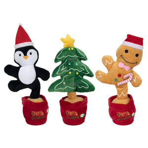 Svenska living kerstplush zing licht dans 35cm 3 assorti