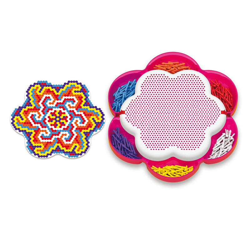 Afbeelding laden in galerijviewer, Quercetti pixel art mandala, 1200 pins
