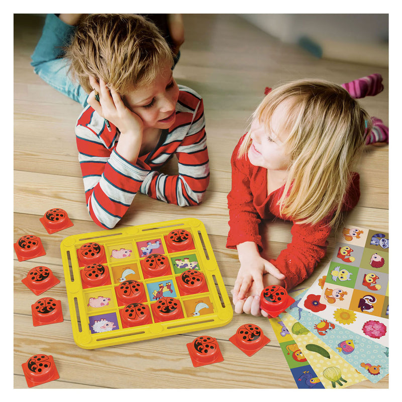 Afbeelding laden in galerijviewer, Quercetti educatief spel fantamemo lieveheersbeestje mozaïek.
