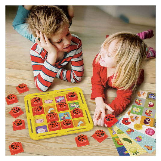 Quercetti educatief spel fantamemo lieveheersbeestje mozaïek.
