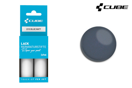 Cube touch-up pen set blue matt