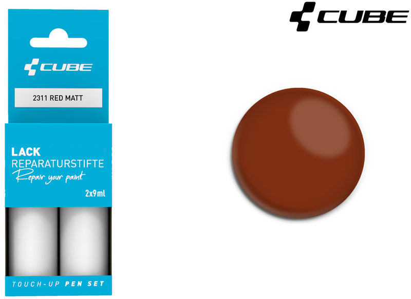 Afbeelding laden in galerijviewer, Cube touch-up pen set red matt
