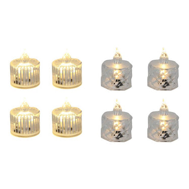 Svenska living mini theelicht transparant, 3.7x5cm, 2ass 2xag10. doos a 12 stuks