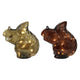 Svenska living beeld glazen eekhoorn 16cm led bruin