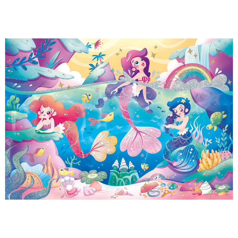 Afbeelding laden in galerijviewer, Clementoni Glitter Puzzel Onderwaterwereld, 104st.
