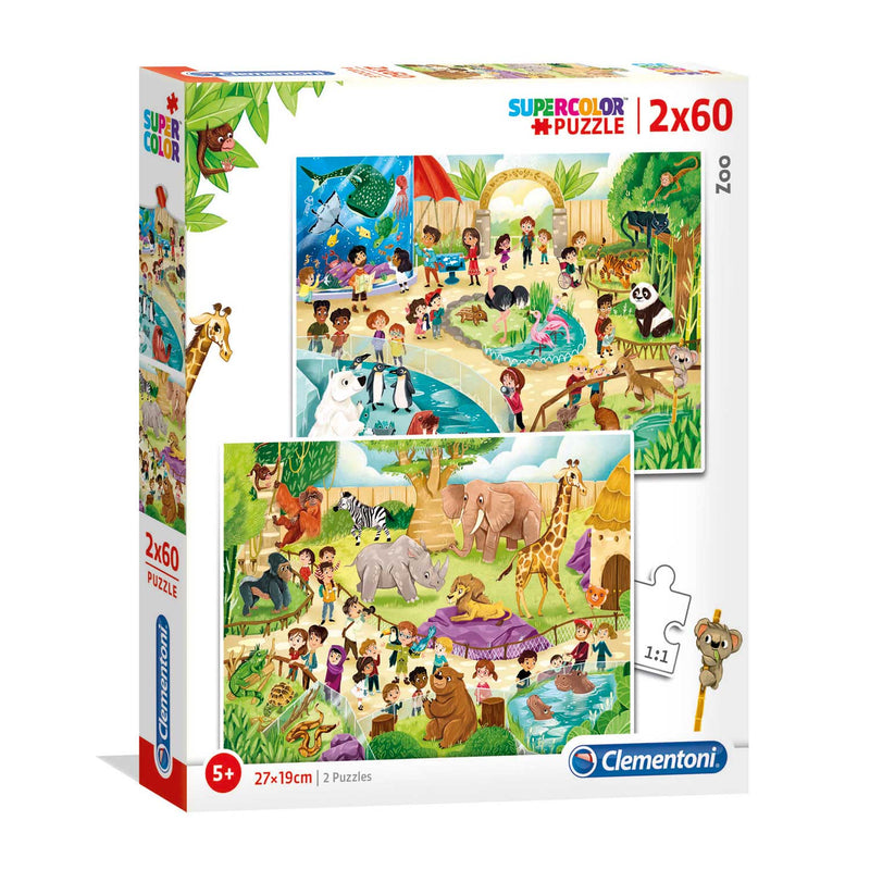 Afbeelding laden in galerijviewer, Clementoni Puzzel Dierentuin, 2x60st.
