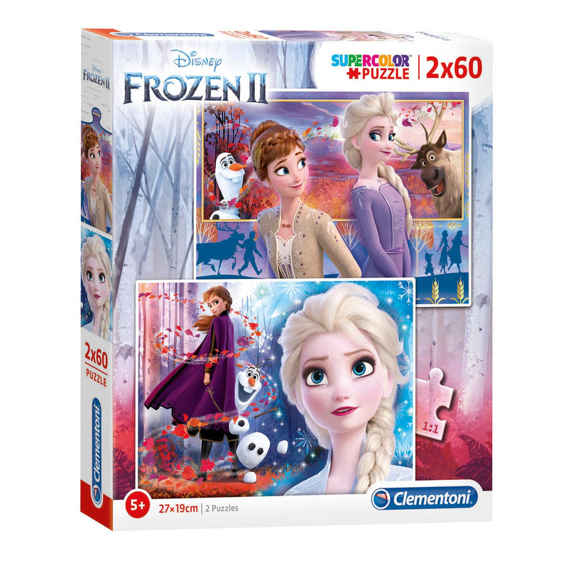 Afbeelding laden in galerijviewer, Disney clementoni - puzzel - 2x60 stukjes - frozen 2 - kinderpuzzel - vanaf 10 jaar
