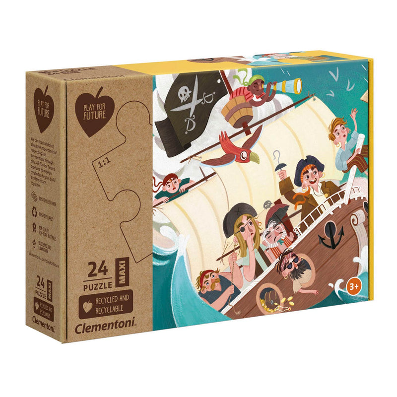 Afbeelding laden in galerijviewer, Clementoni Play for Future Maxi Puzzel Piraten, 24st.

