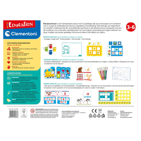 Clementoni education - kleuterschool - kleuter speelgoed - educatief speelgoed - 3-6 jaar