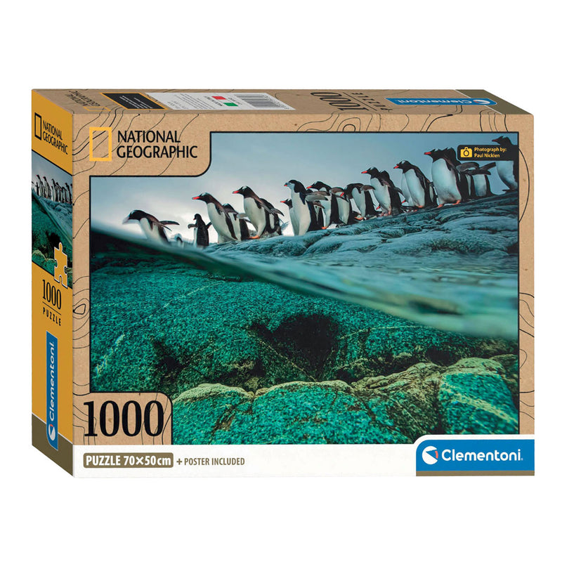 Afbeelding laden in galerijviewer, Clementoni Legpuzzel National Geographics - Penguin, 1000st.

