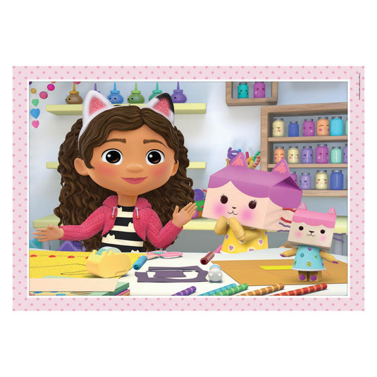 Clementoni supercolor 4in1 puzzel gabbys dollhouse 12-24 stukjes