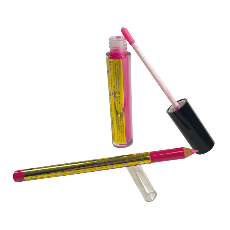 Afbeelding laden in galerijviewer, Clementoni crazy chic teen lipgloss en potlood - pink
