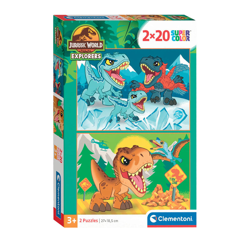 Afbeelding laden in galerijviewer, Clementoni legpuzzel super color jurassic world, 2x20st.
