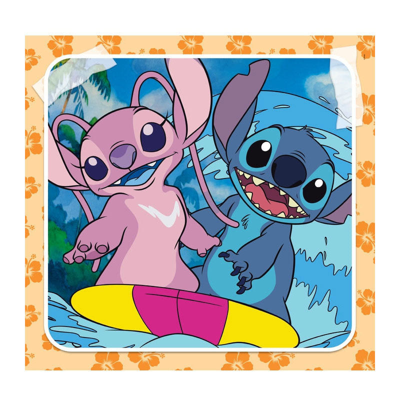 Afbeelding laden in galerijviewer, Clementoni legpuzzel super color vierkant disney stitch, 3x48st.
