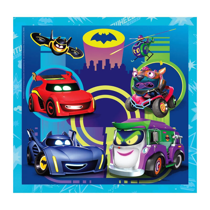 Afbeelding laden in galerijviewer, Clementoni legpuzzel super color vierkant batwheels, 3x48st.
