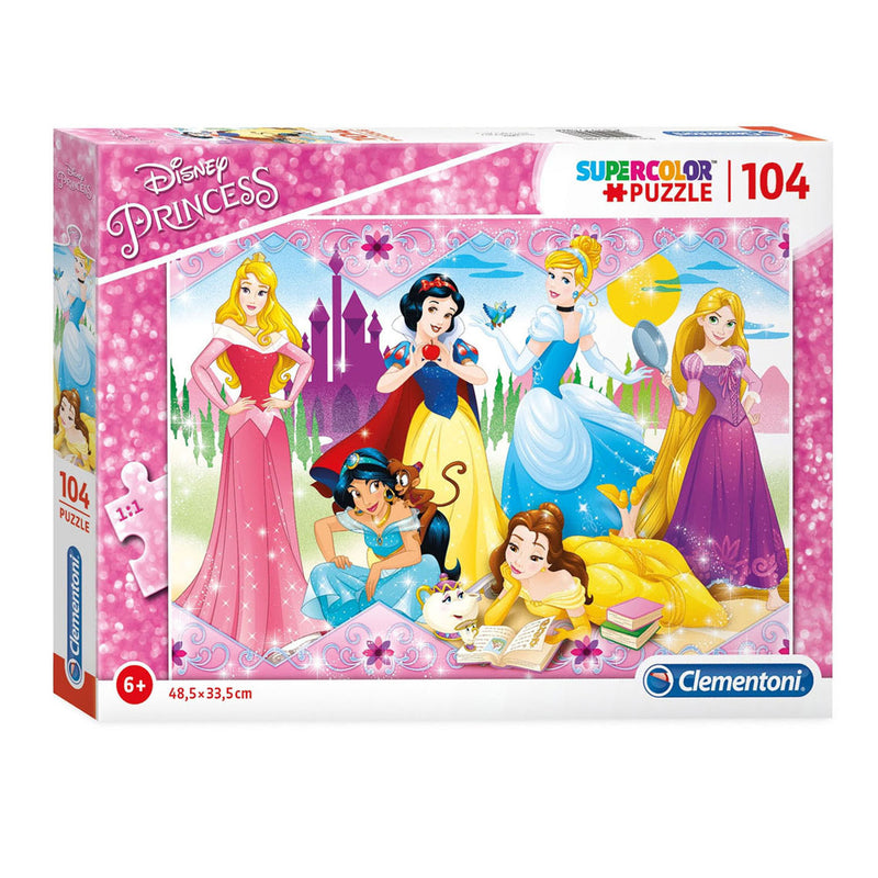 Afbeelding laden in galerijviewer, Clementoni legpuzzel super color disney prinses, 104st.
