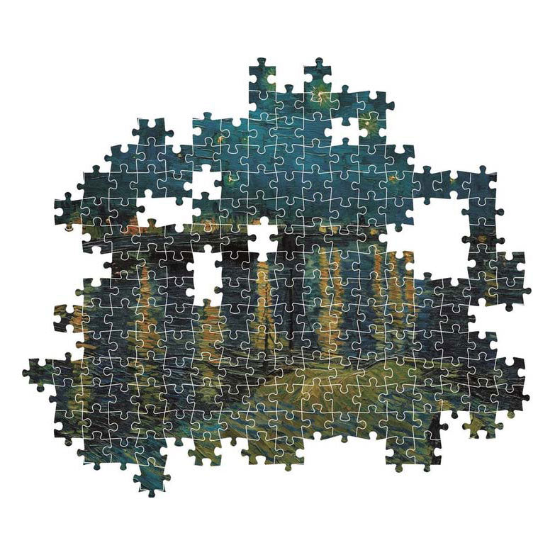 Afbeelding laden in galerijviewer, Clementoni legpuzzel kunstwerken sterrennacht boven de rhône, 1000st.
