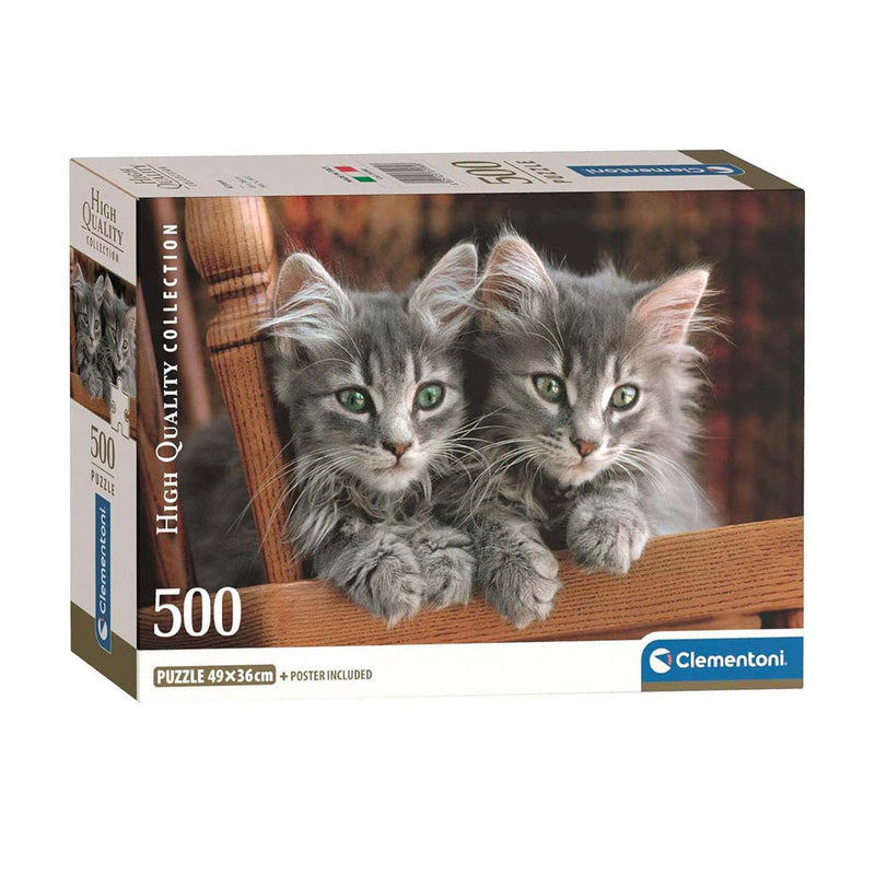 Afbeelding laden in galerijviewer, Clementoni legpuzzel kittens, 500st.
