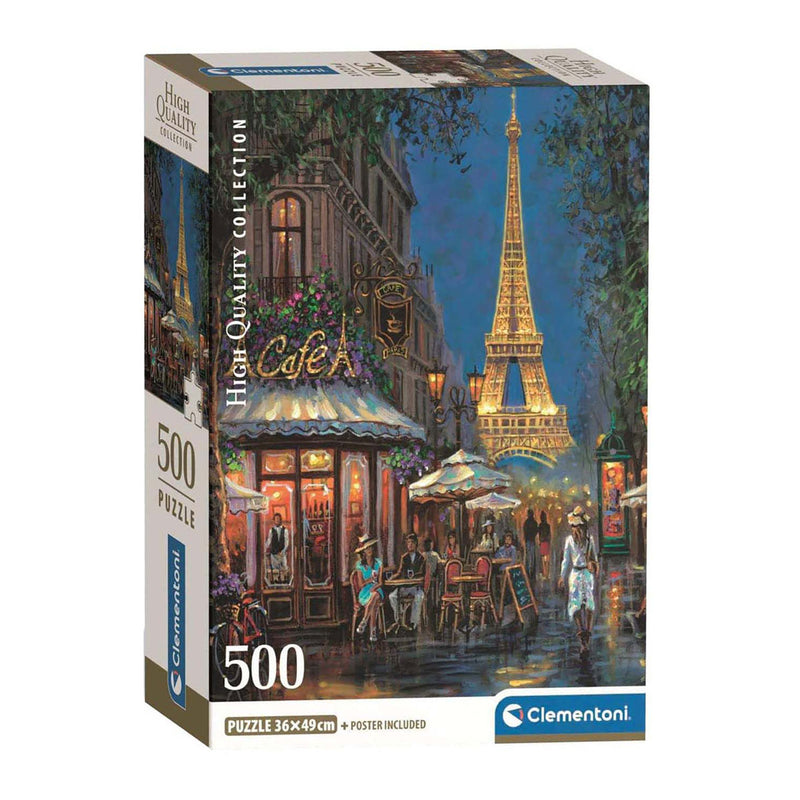 Afbeelding laden in galerijviewer, Clementoni legpuzzel night at the eiffel café, 500st.
