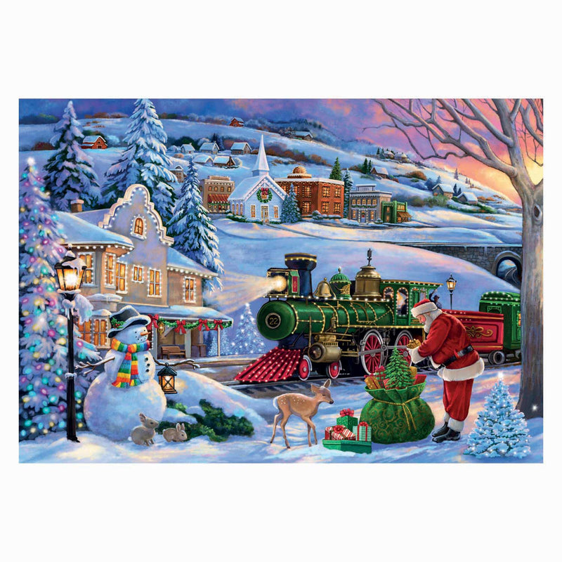 Afbeelding laden in galerijviewer, Clementoni legpuzzel kersttrein - 500st.
