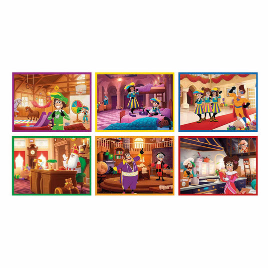 Clementoni - 12 blokken puzzel - 6 afbeeldingen - sinterklaas - vanaf 3 jaar