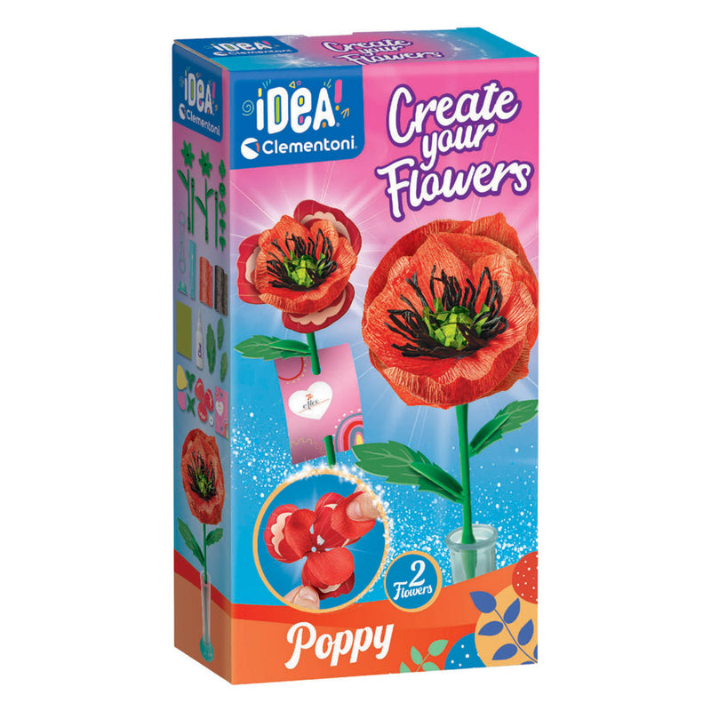 Afbeelding laden in galerijviewer, Clementoni idea maak je eigen bloemen - klaproos
