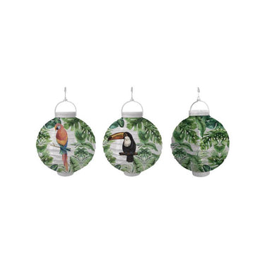 Svenska living lampion led met jungle print ã˜20cm werkt op batterijen ( exclusief 2x aaa )