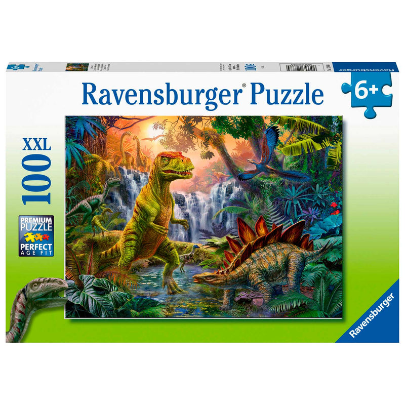 Afbeelding laden in galerijviewer, Ravensburger Oase van Dinosaurussen Puzzel 100st. XXL
