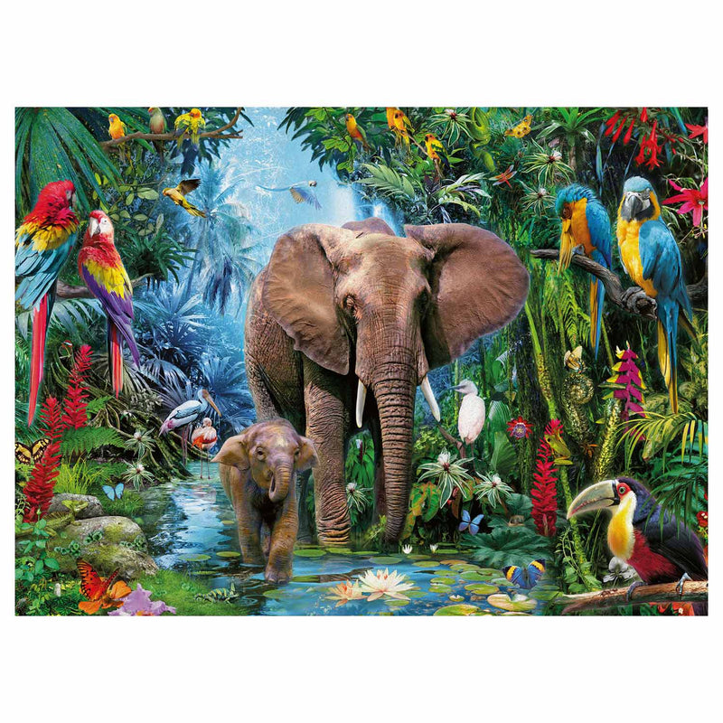 Afbeelding laden in galerijviewer, Ravensburger puzzel olifanten in de jungle - legpuzzel - 150xxl stukjes
