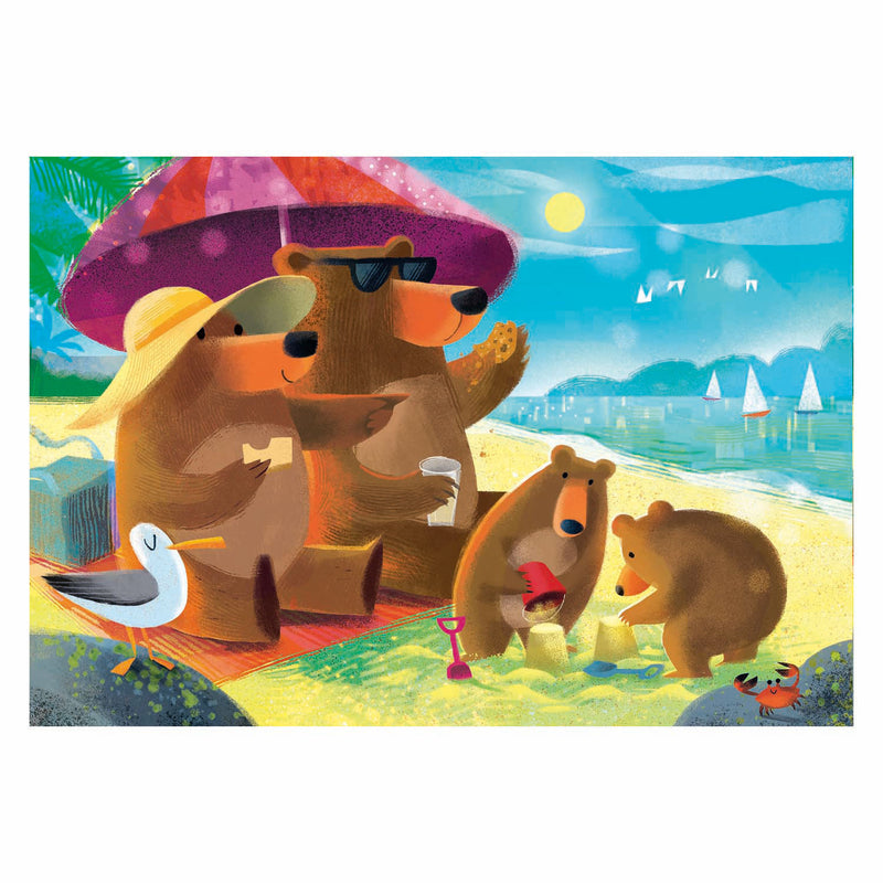 Afbeelding laden in galerijviewer, Ravensburger puzzel bear family vacations 2x24 stukjes

