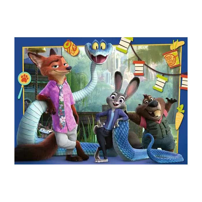 Afbeelding laden in galerijviewer, Ravensburger puzzel zootopia 2 100 xxl stukjes
