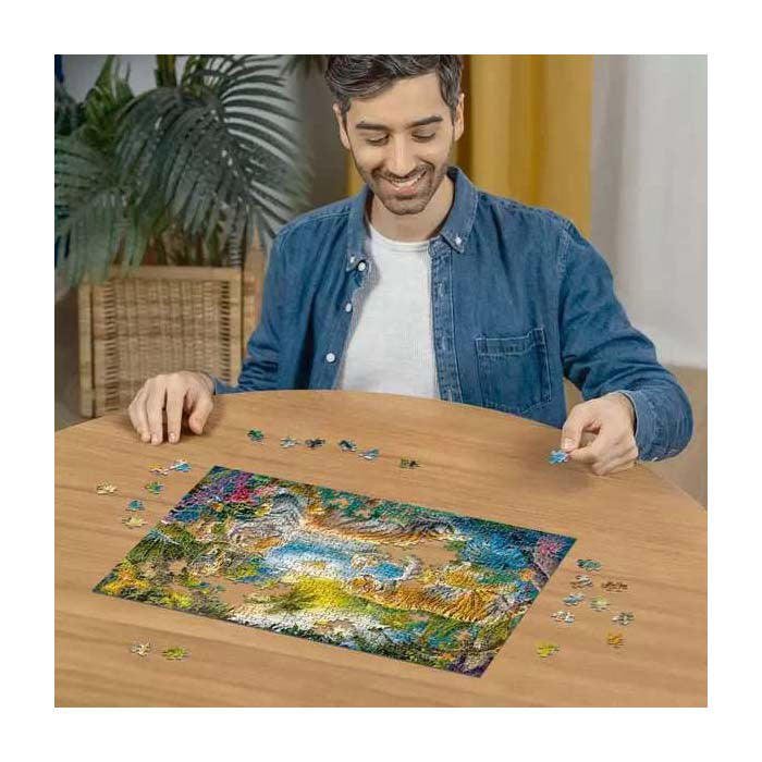 Afbeelding laden in galerijviewer, Ravensburger legpuzzel tijgerfamilie in de oase - 500st.
