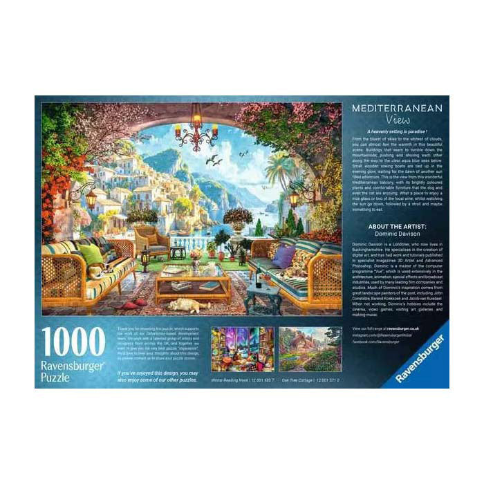 Afbeelding laden in galerijviewer, Ravensburger legpuzzel mediterraan terrasuitzicht - 1000st.
