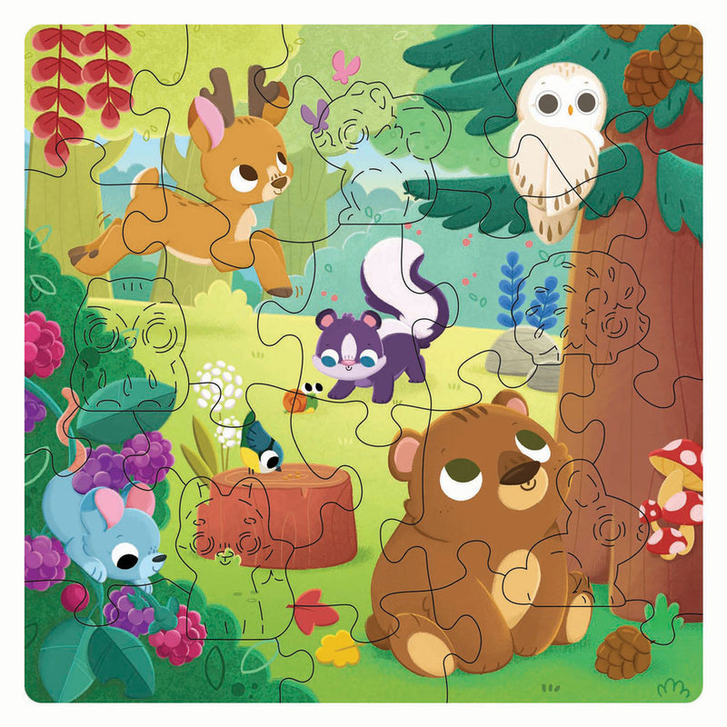 Afbeelding laden in galerijviewer, Ravensburger houten legpuzzel bosdieren - 22st.
