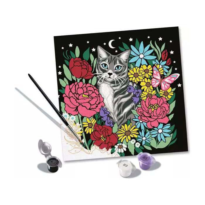 Afbeelding laden in galerijviewer, Ravensburger schilderen op nummer set pixie cold kat creatief pakket.
