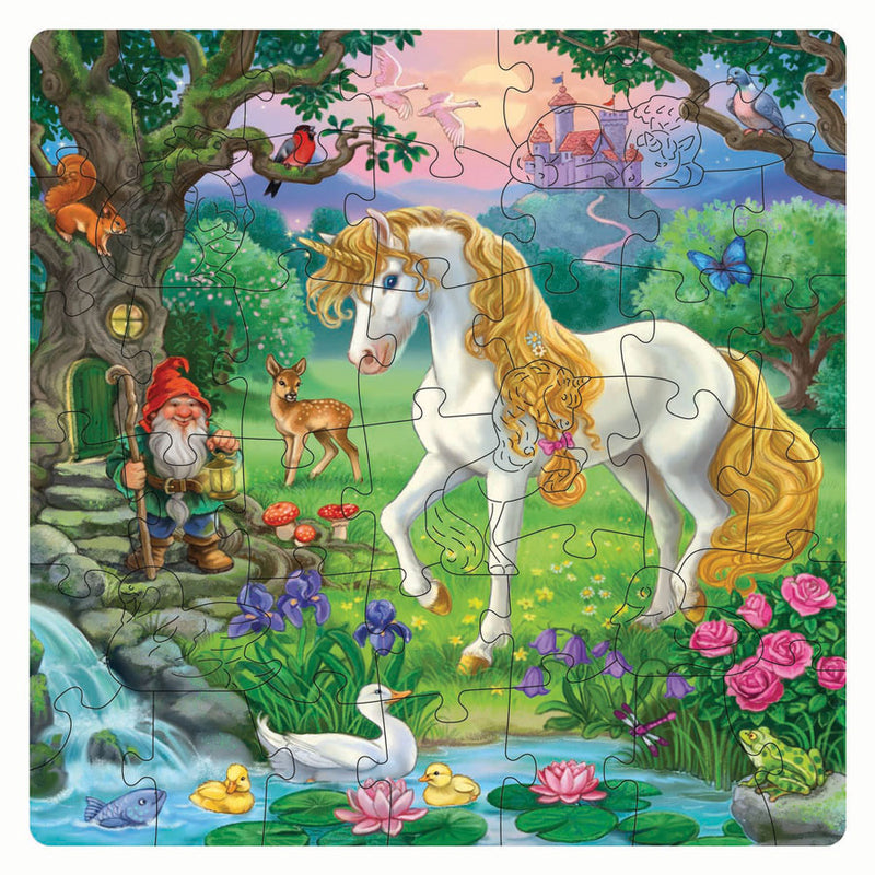 Afbeelding laden in galerijviewer, Ravensburger houten legpuzzel eenhoorn - 44st.
