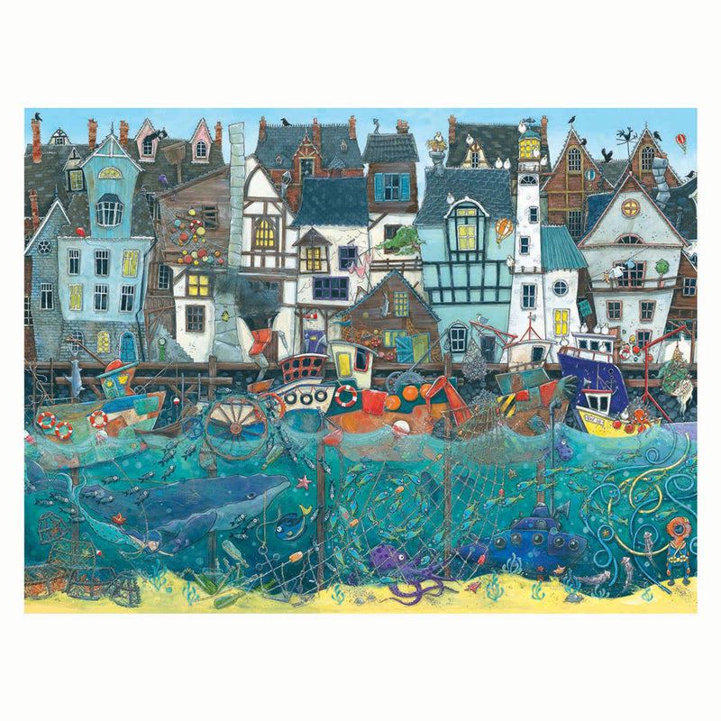 Afbeelding laden in galerijviewer, Ravensburger puzzel habour of wonders: a bustling fantasy port - legpuzzel - 1500 stukjes
