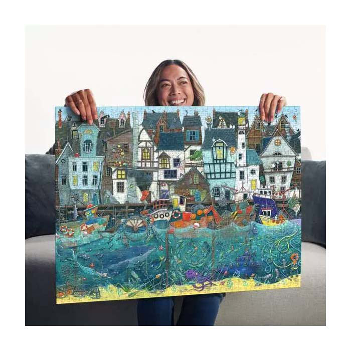 Afbeelding laden in galerijviewer, Ravensburger puzzel habour of wonders: a bustling fantasy port - legpuzzel - 1500 stukjes

