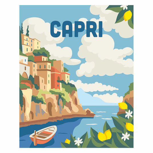 Ravensburger schilderen op nummer set capri schilderen italiaanse kust.