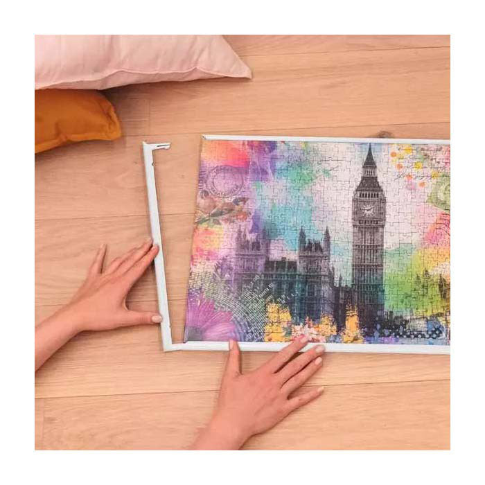 Afbeelding laden in galerijviewer, Ravensburger puzzel lijst wit 500 stukjes - puzzellijst voor puzzels.
