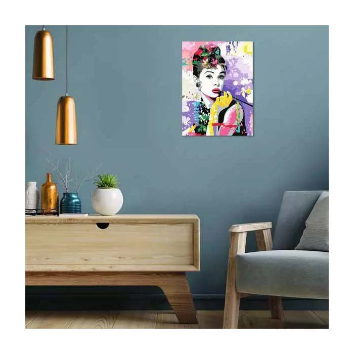 Afbeelding laden in galerijviewer, Ravensburger schilderen op nummer set - audrey hepburn canvas kunst.
