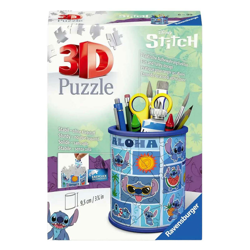 Afbeelding laden in galerijviewer, Ravensburger 3d puzzel disney stitch pennenhouder - 54 stukjes.
