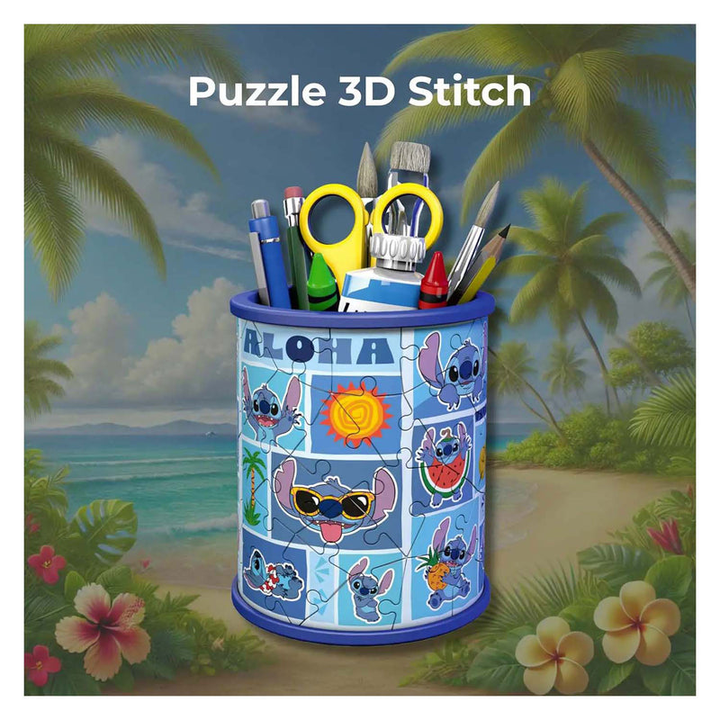 Afbeelding laden in galerijviewer, Ravensburger 3d puzzel disney stitch pennenhouder - 54 stukjes.
