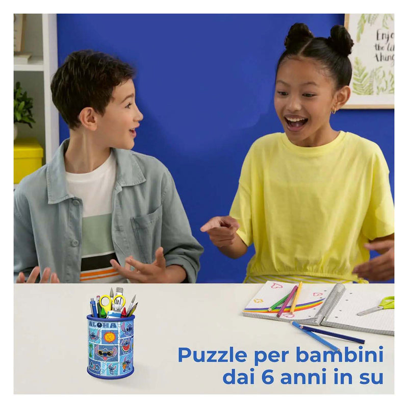 Afbeelding laden in galerijviewer, Ravensburger 3d puzzel disney stitch pennenhouder - 54 stukjes.
