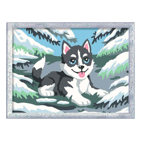 Ravensburger – creart: cheeky husky – schilderen op nummer